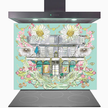 Tiffany In Full Bloom Glass Kitchen Splashback