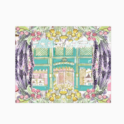 Laduree In Full Bloom Glass Kitchen Splashback