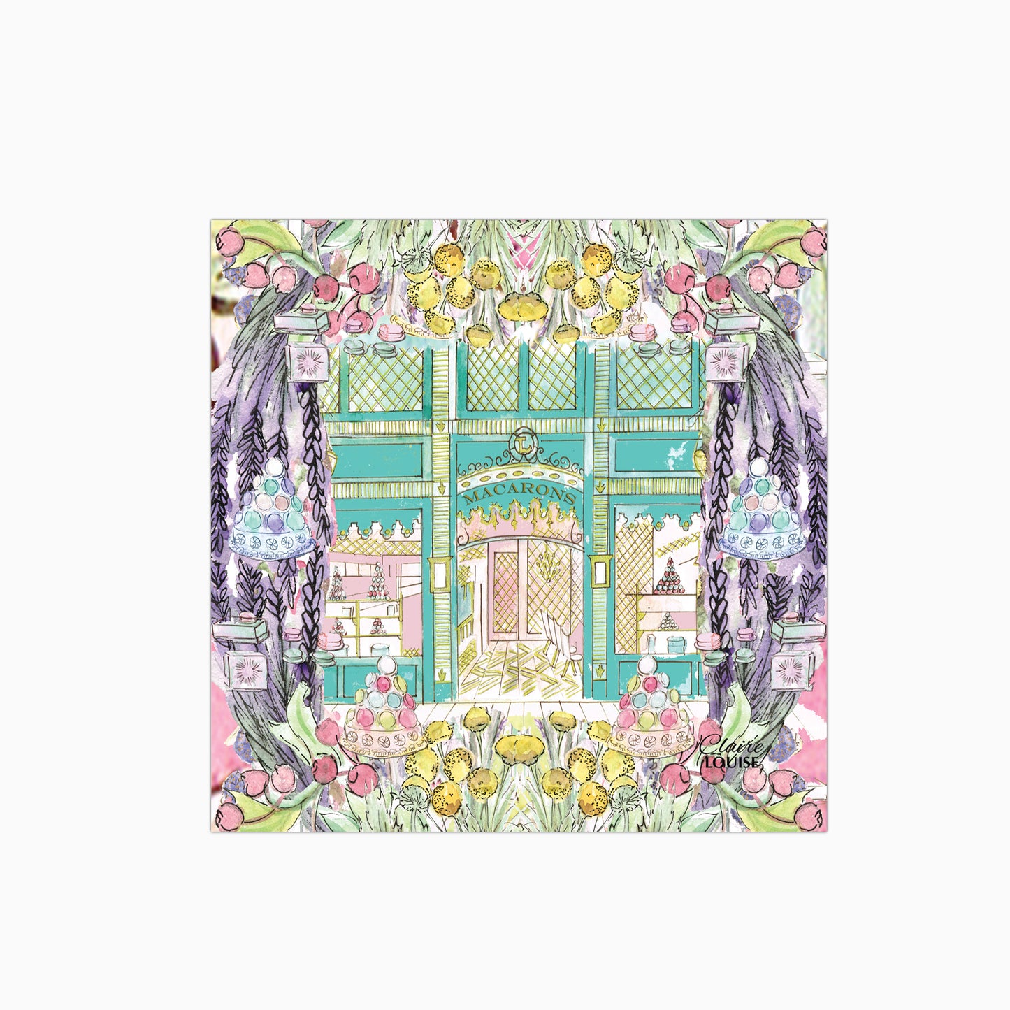 Laduree In Full Bloom Glass Kitchen Splashback