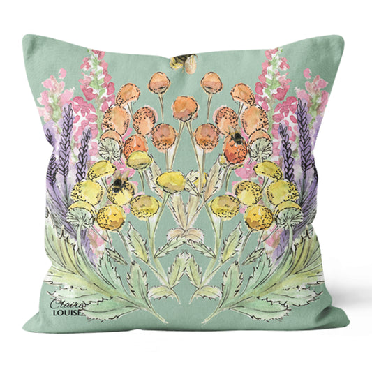 Sage Bloom 45cm x 45cm Double Sided Cushion