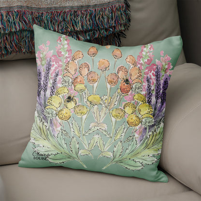 Sage Bloom 45cm x 45cm Double Sided Cushion