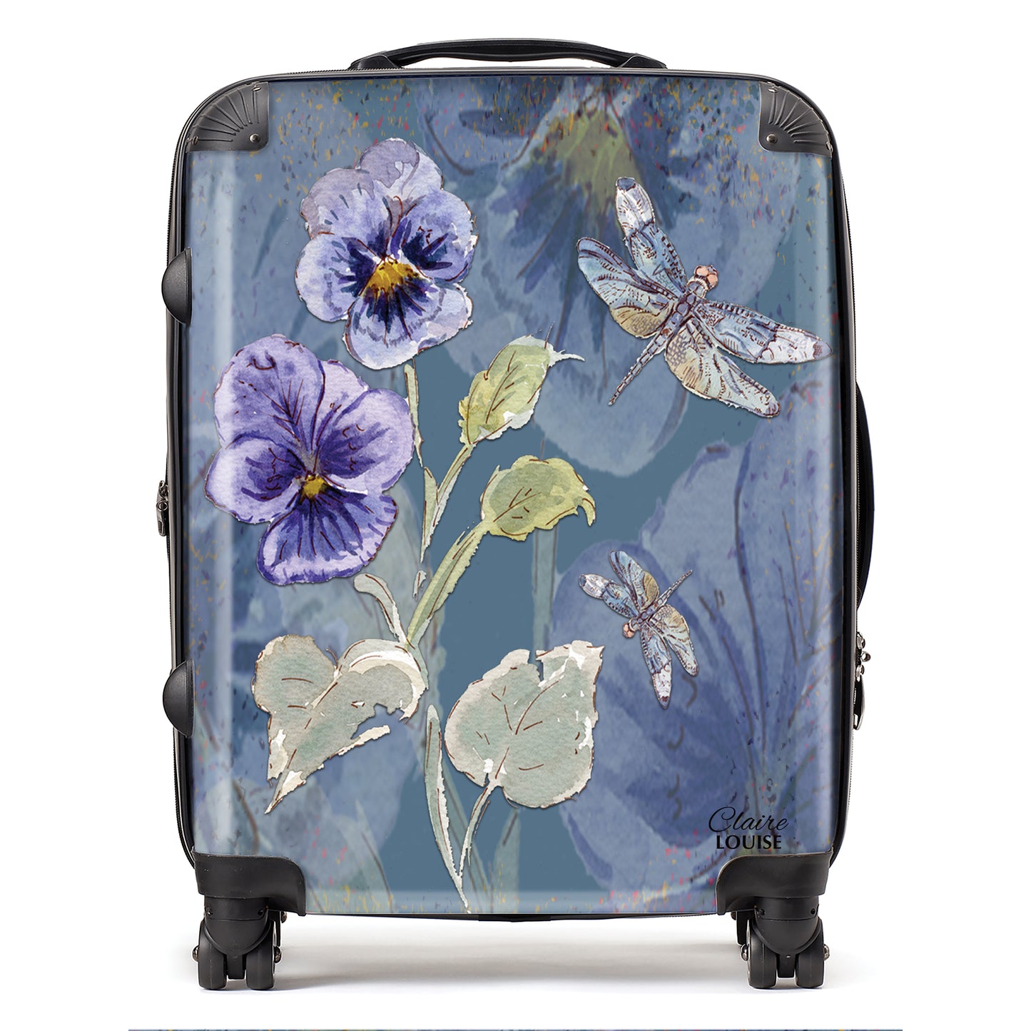 Powder Bloom Pansies Suitcase