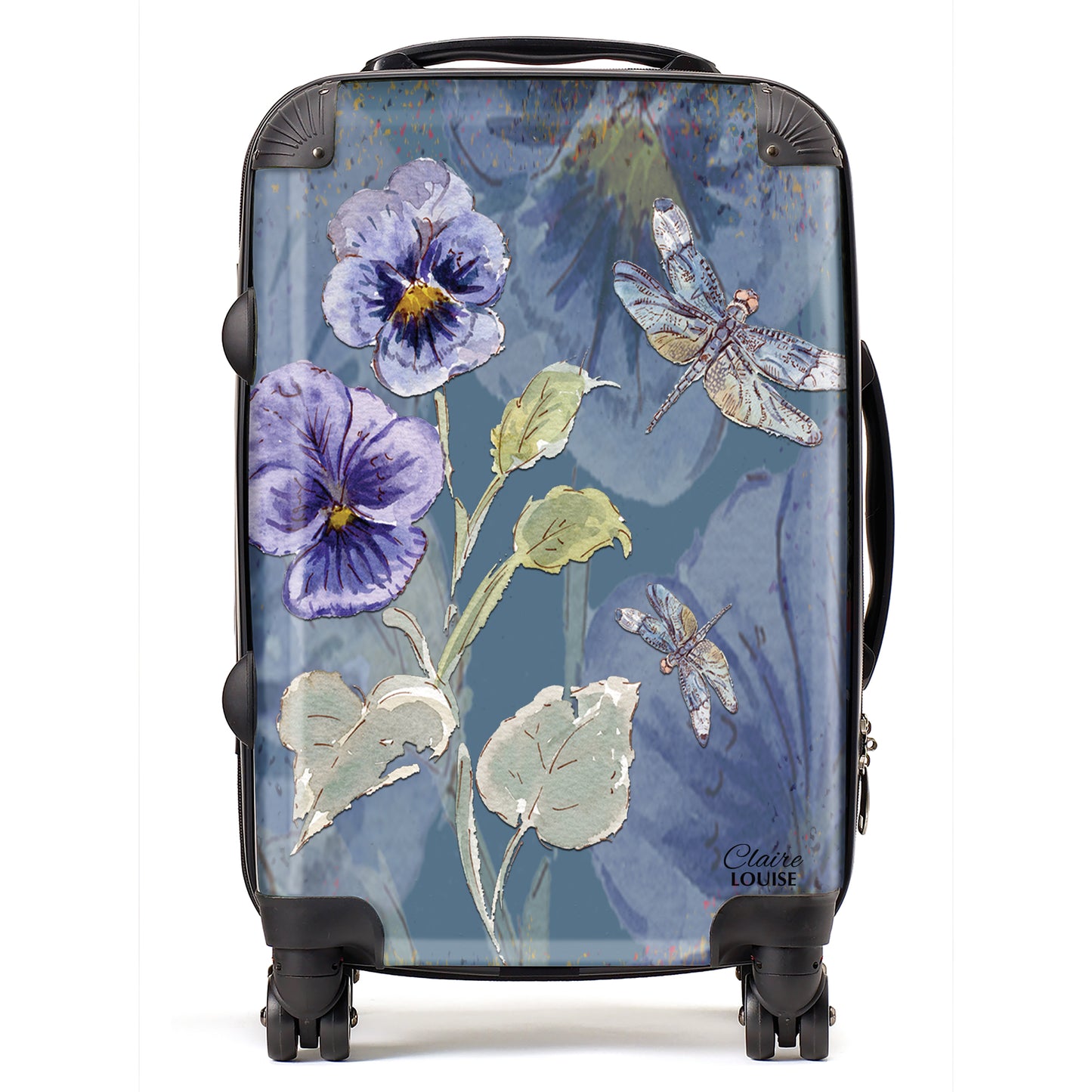 Powder Bloom Pansies Suitcase