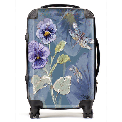 Powder Bloom Pansies Suitcase