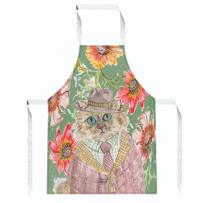 Cottage Floral Cat Apron