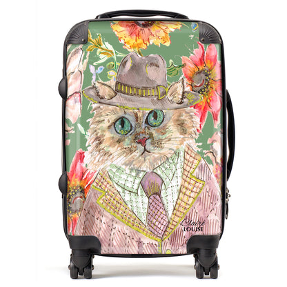 Cottage Floral Cat Suitcase