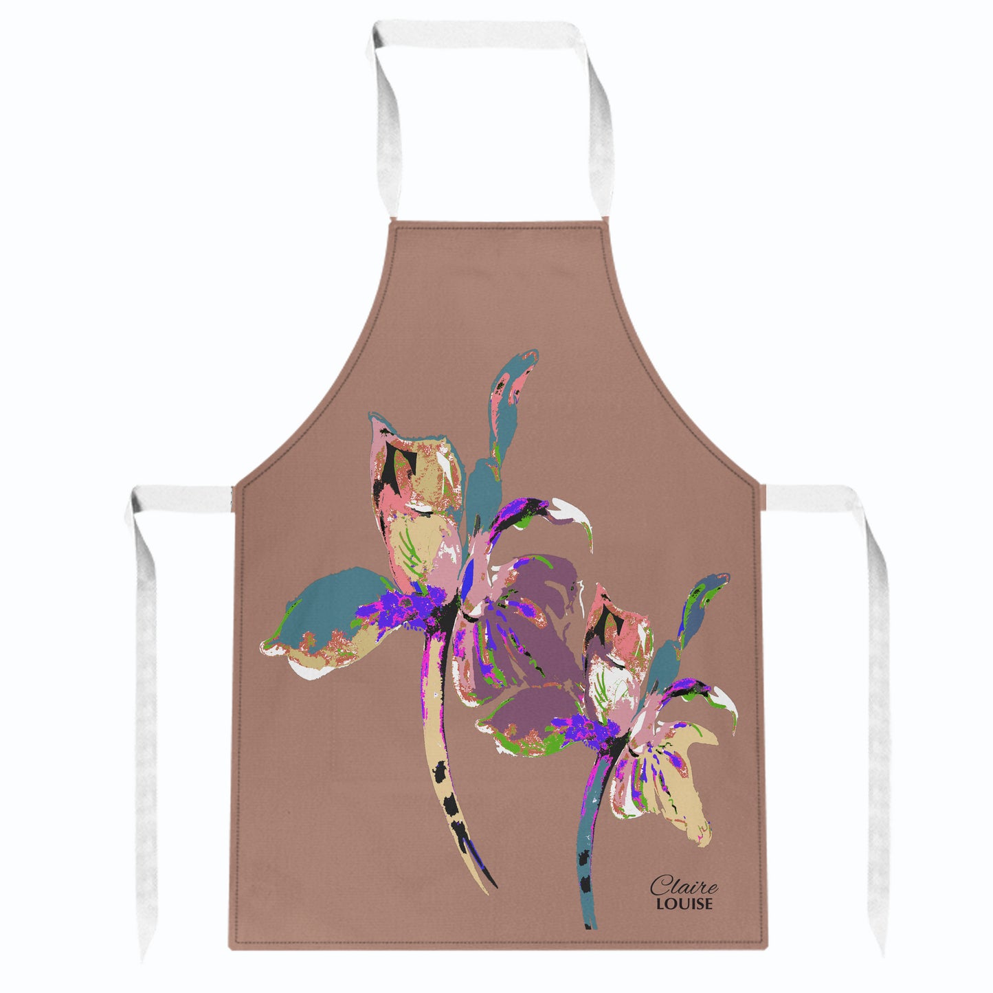 Flora Pop Mocha Mousse Iris Apron