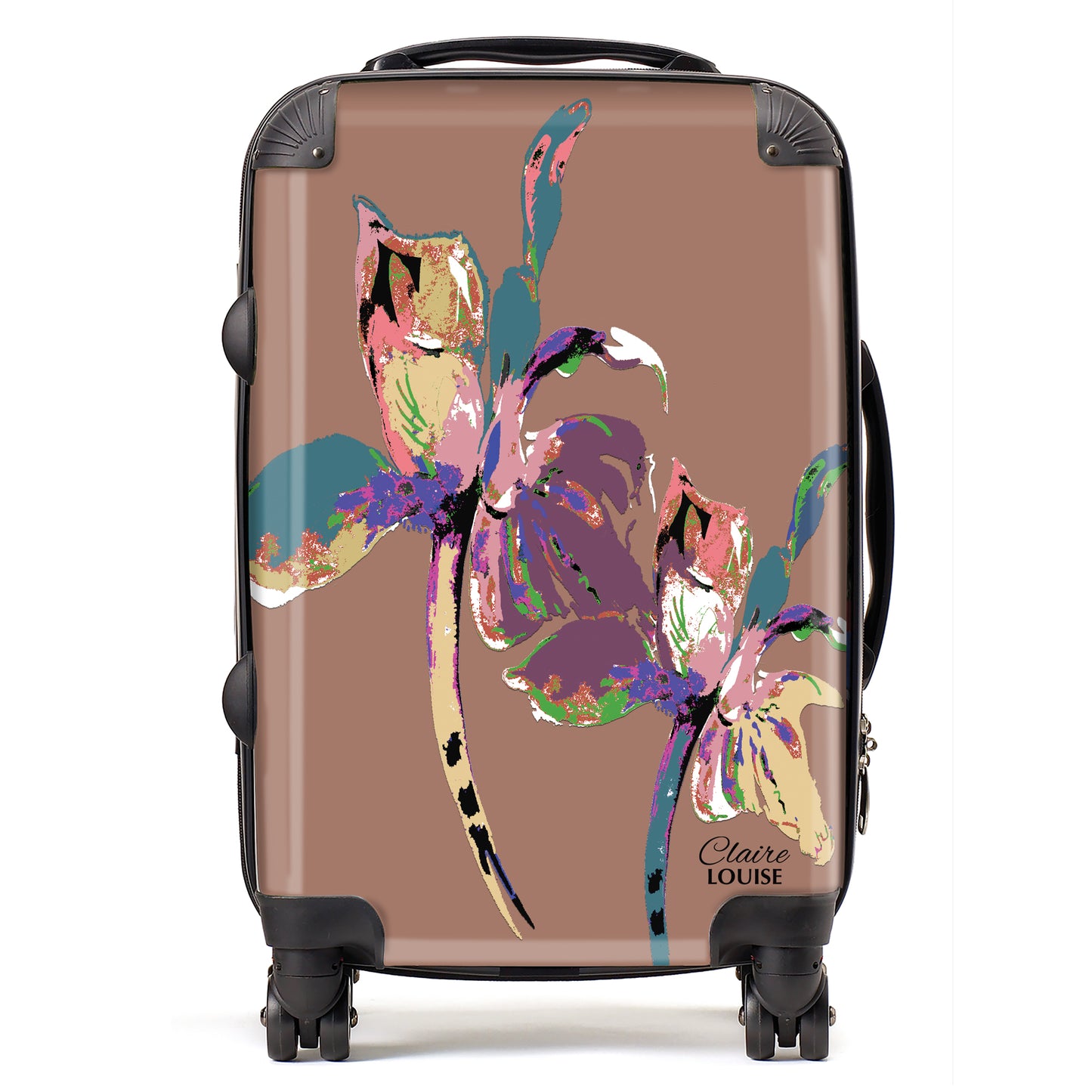 Flora Pop Mocha Mousse Iris Suitcase