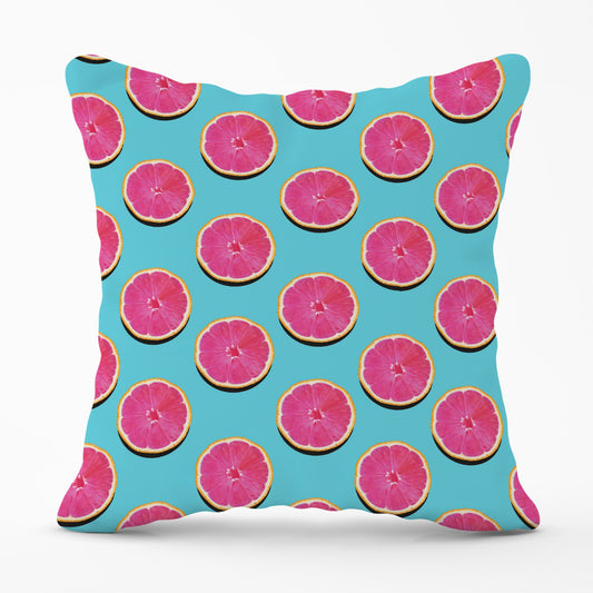Fruity Pattern Of Pink Grapefruit Cushions