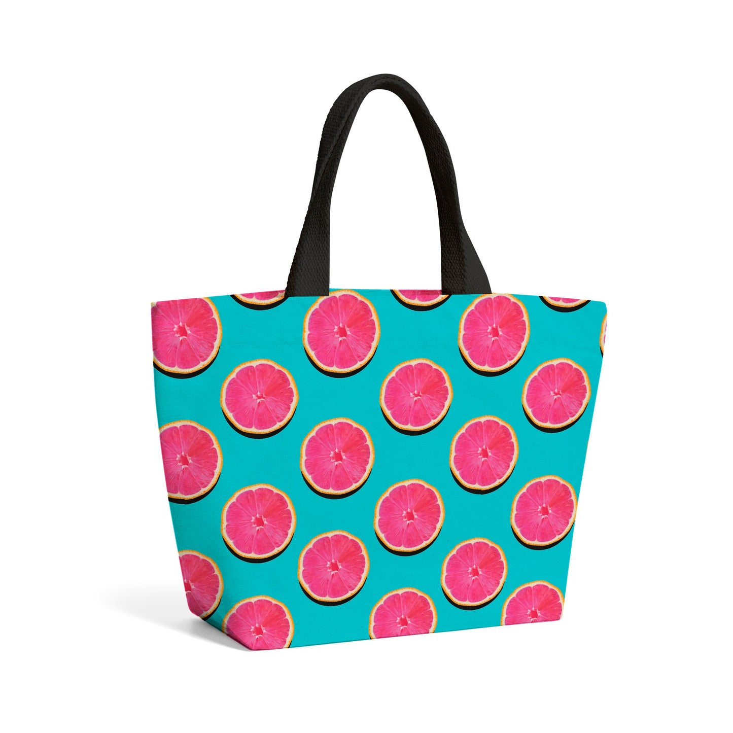 Fruity Pattern Of Pink Grapefruit Beach Shopper Tote Bag