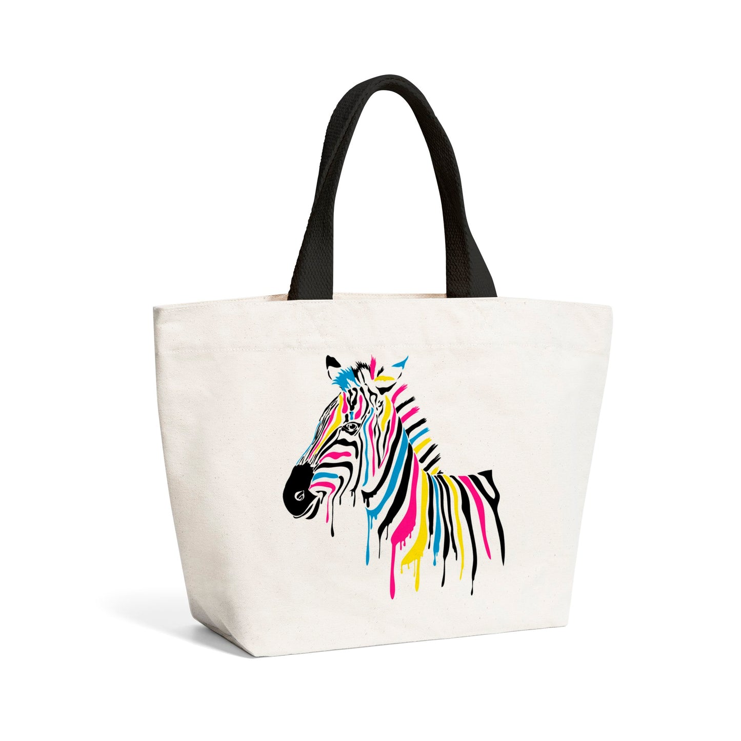 Multi Coloured Zebra Beach Shopper Tote Bag