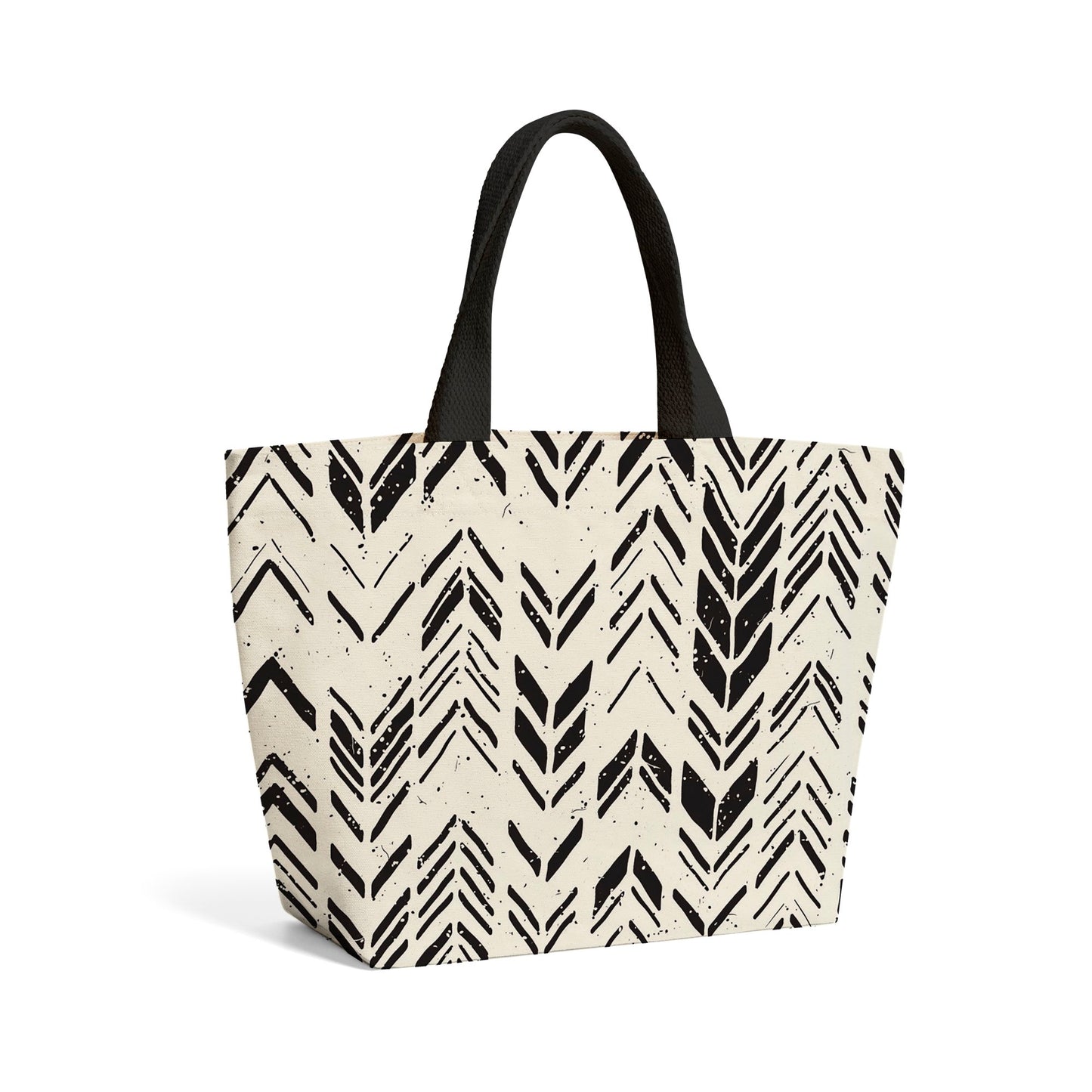 Hand Drawn Chevron Pattern Beach Shopper Tote Bag