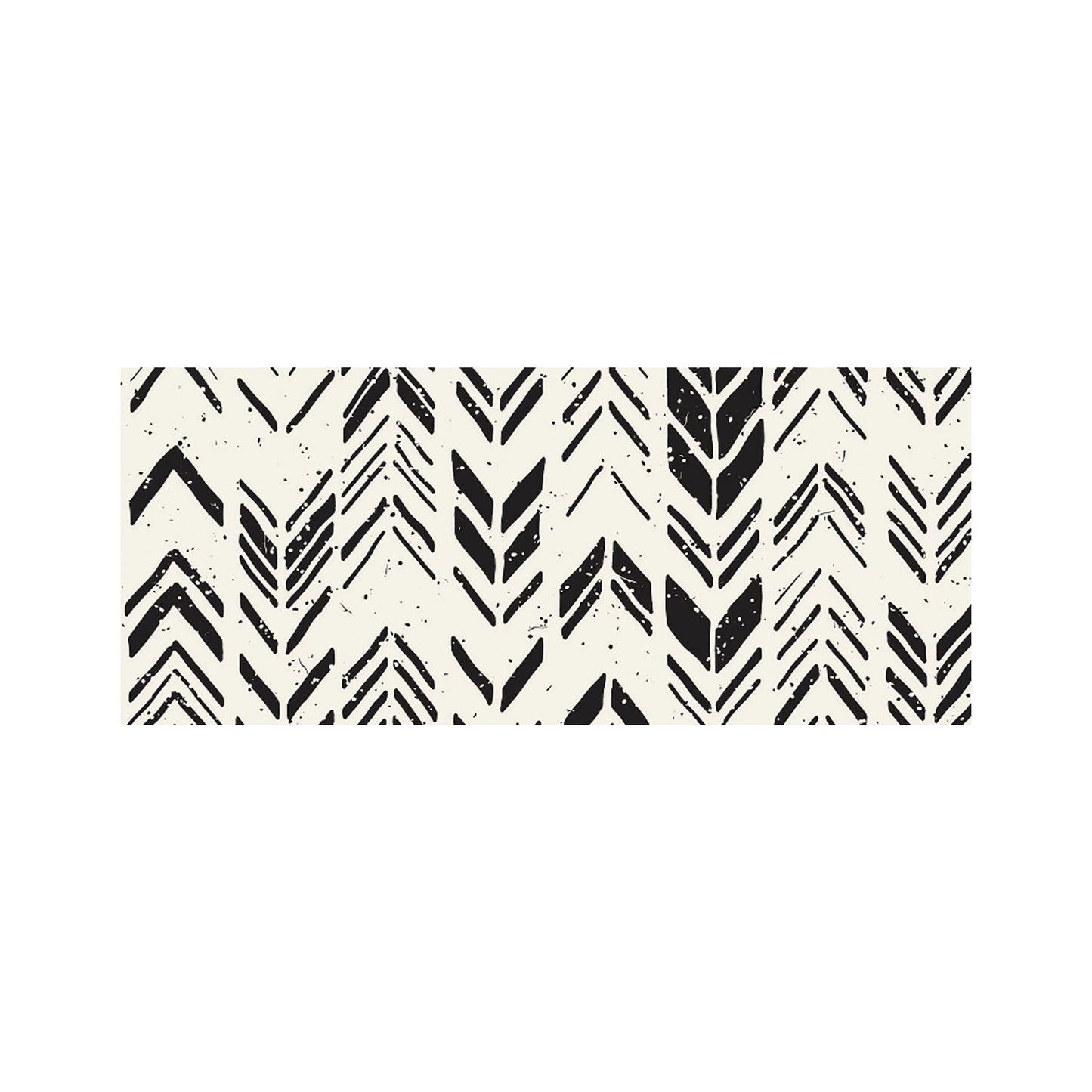 Hand Drawn Chevron Pattern Glass Bathroom Splashback