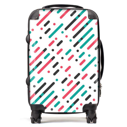 Overlapping Coloured Diagonal Lines Suitcase