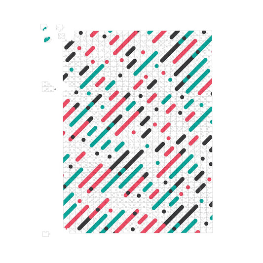 Overlapping Coloured Diagonal Lines Jigsaw Puzzle