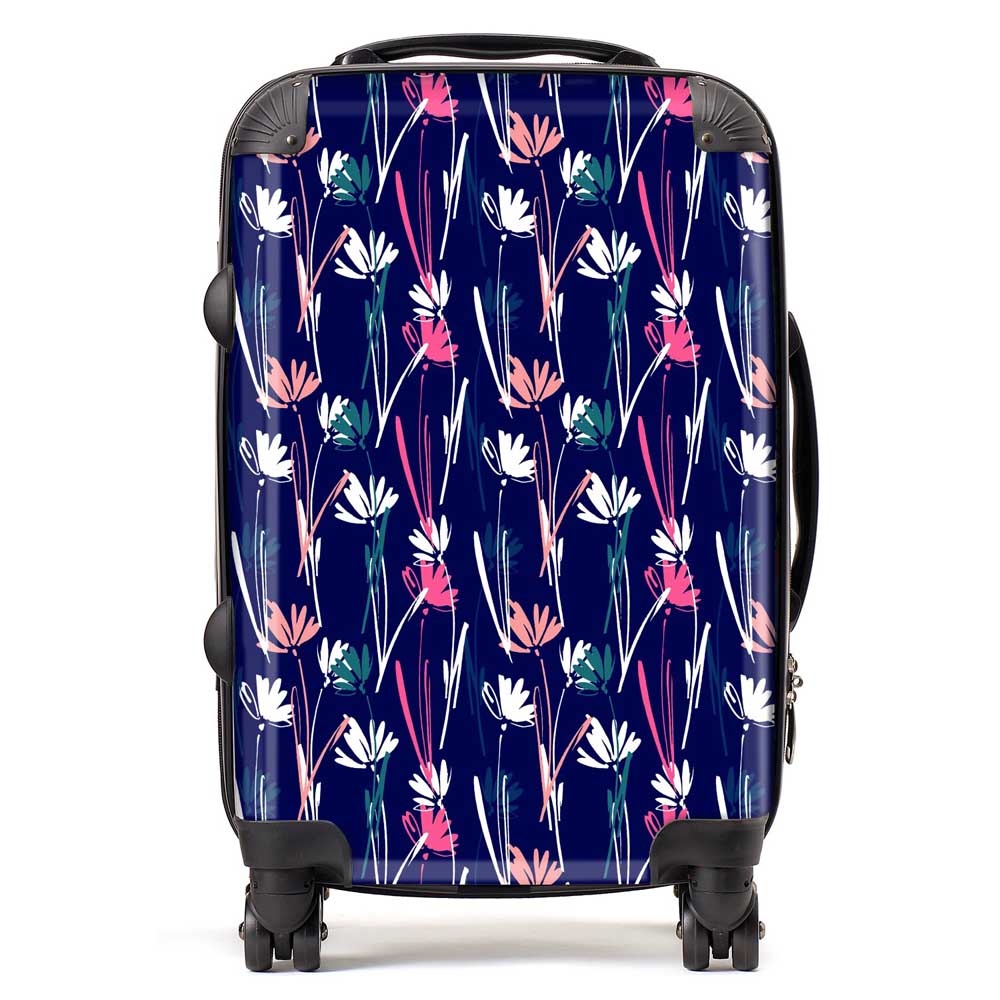 Hand Drawn Wild Flowers Suitcase