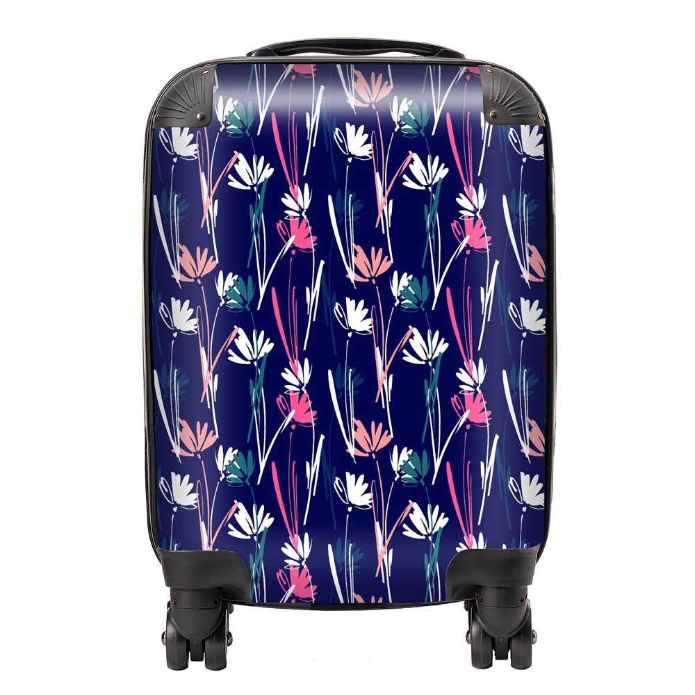 Hand Drawn Wild Flowers Suitcase