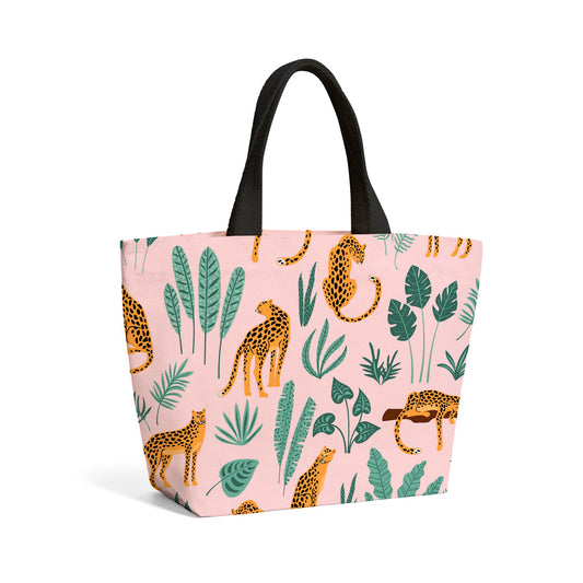 Hand Drawn Leopards Beach Shopper Tote Bag