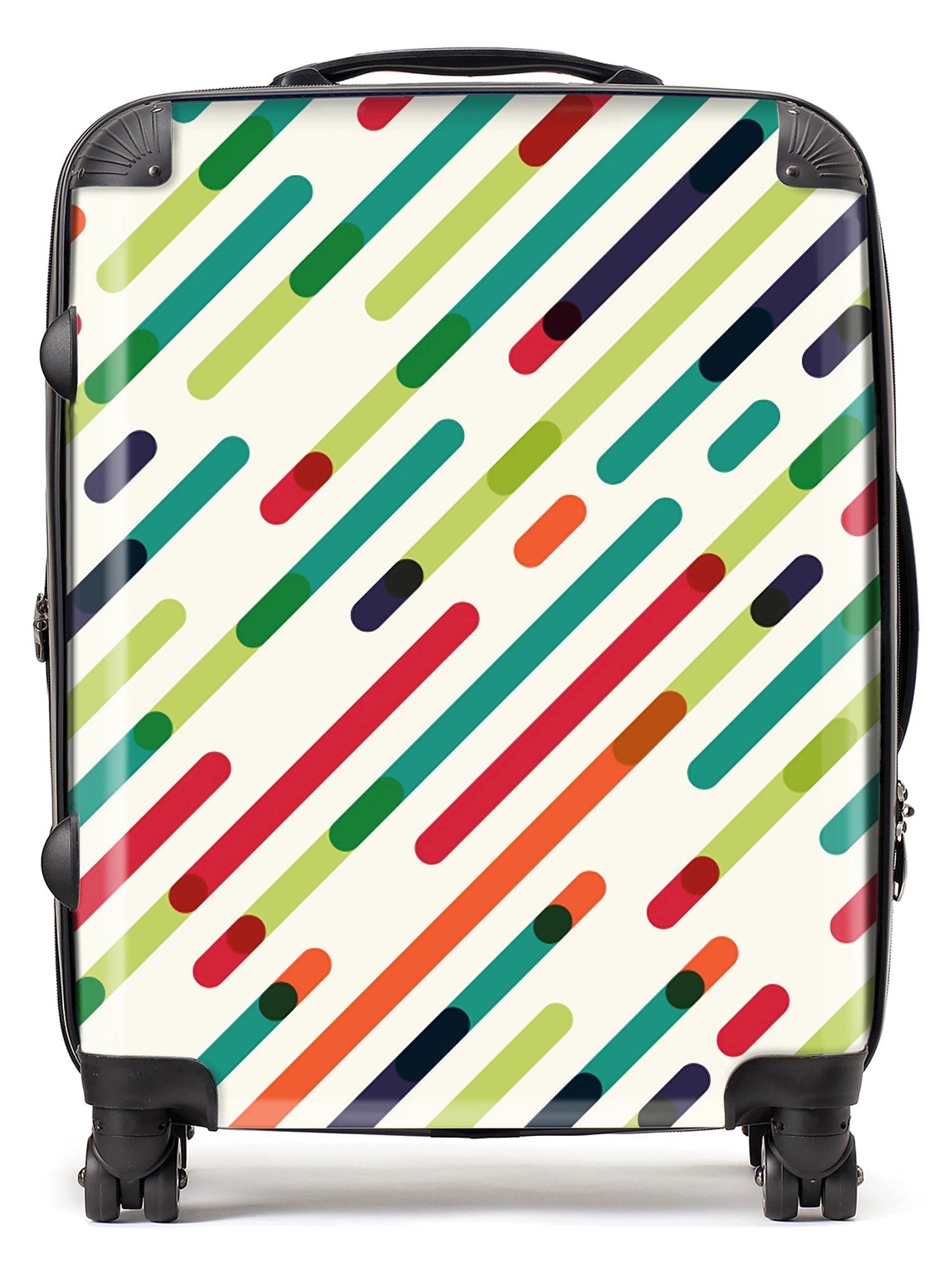 Coloured Diagonal Abstract Pattern Suitcase