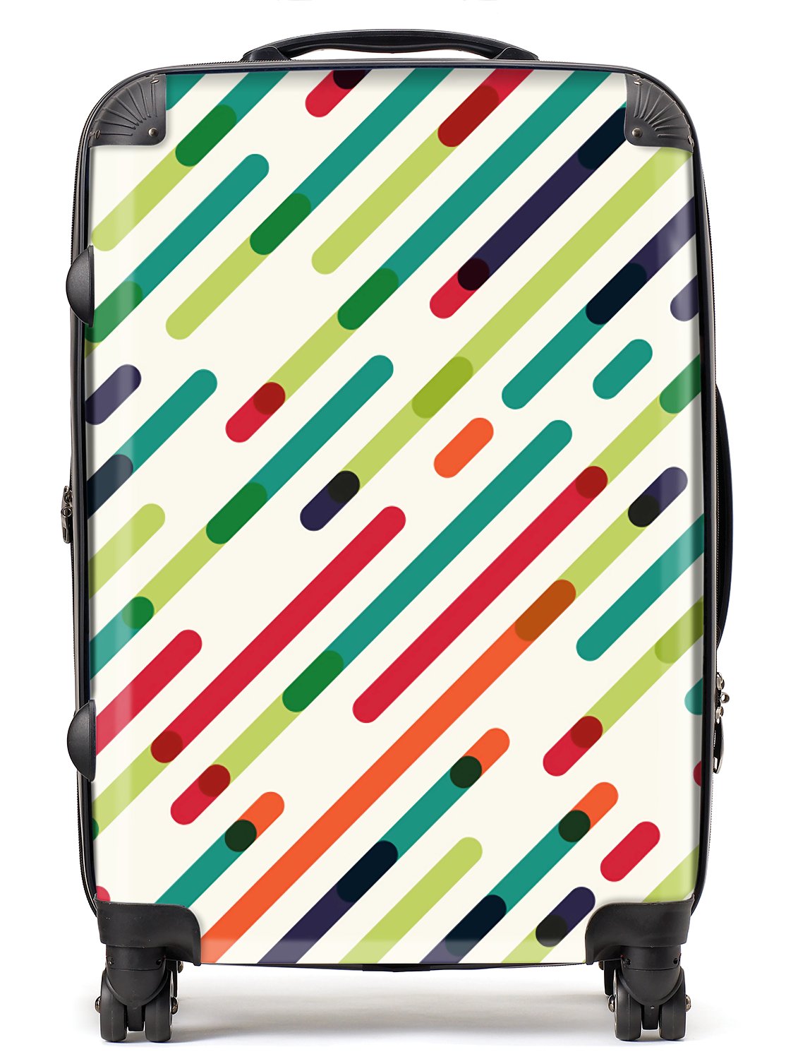 Coloured Diagonal Abstract Pattern Suitcase