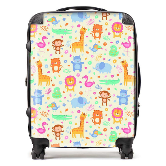 Cute Pastel Jungle Animals Suitcase