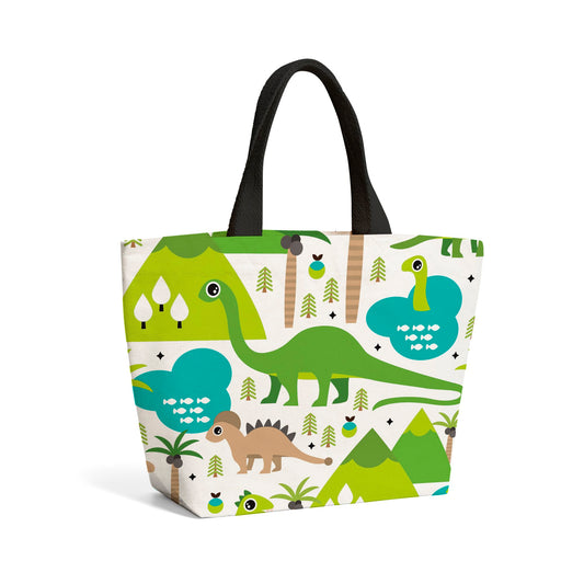 Baby Dinosaur Print Beach Shopper Tote Bag