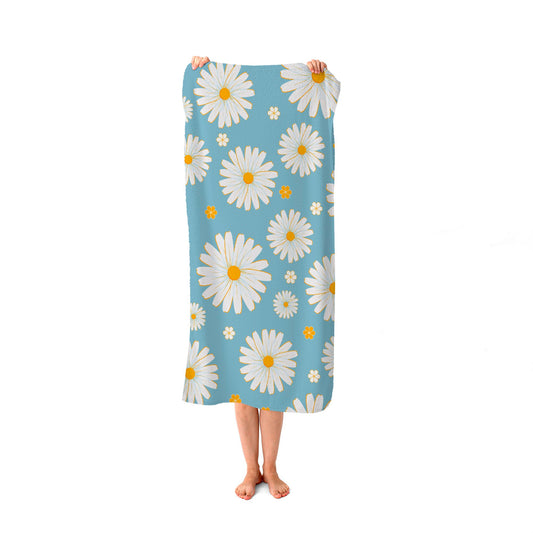 Summer Daisy Pattern Beach Towel
