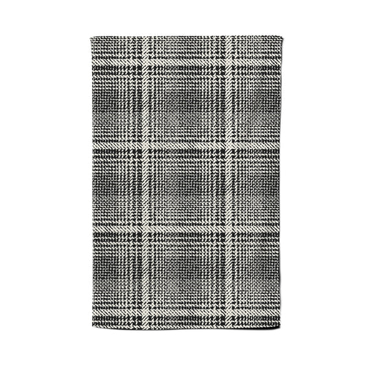 Monochrome Textured Checked Pattern Tea Towel