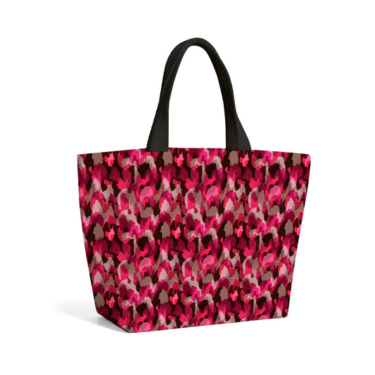 Modern Pink Animal Print Beach Shopper Tote Bag