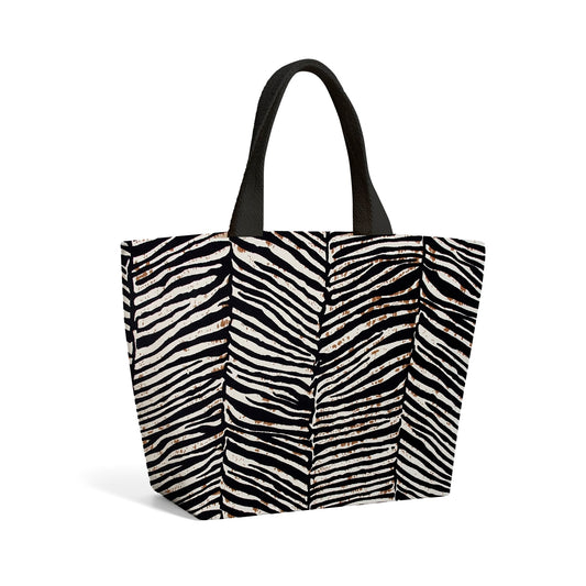 Zebra Pattern Beach Shopper Tote Bag