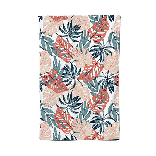 Tropical Leaf Pattern Tea Towel