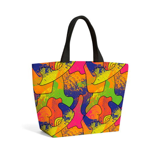 Bright Abstract Pattern Beach Shopper Tote Bag