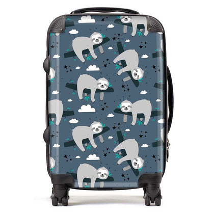 Sleeping Sloth Pattern Suitcase