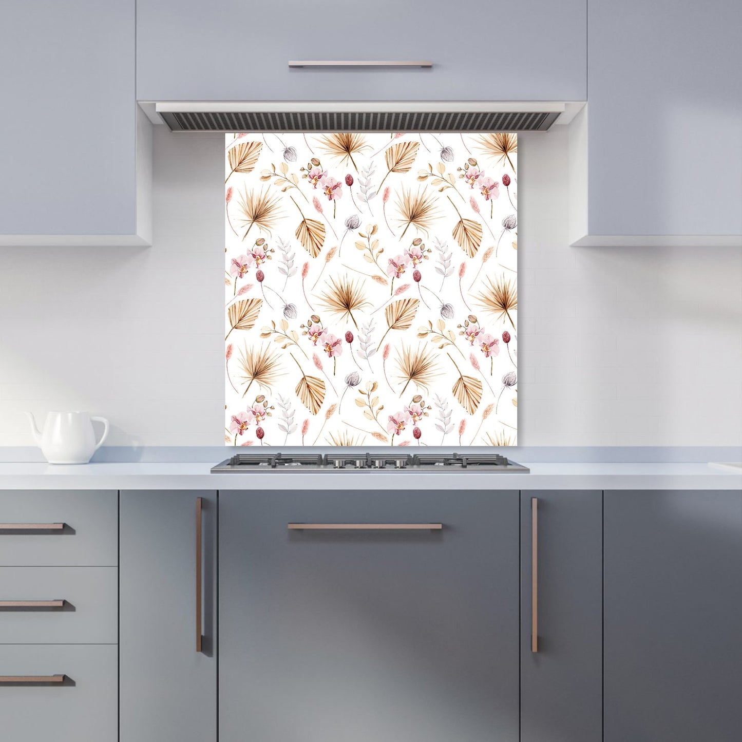 Watercolour Orchids Kitchen Splashback