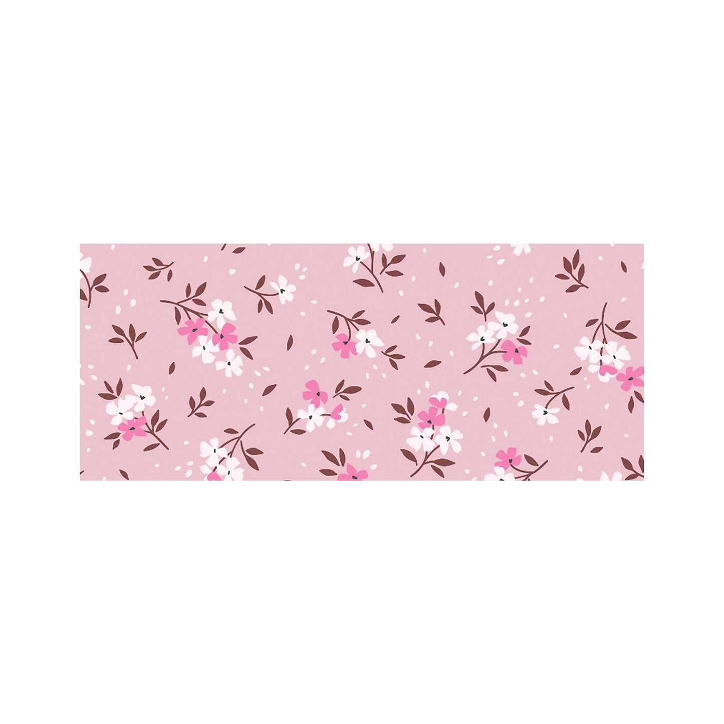 Pretty Pink Flower Pattern Glass Bathroom Splashback