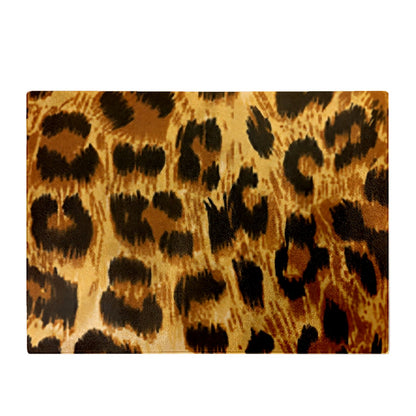 Wild Animal Pattern Glass Chopping Board