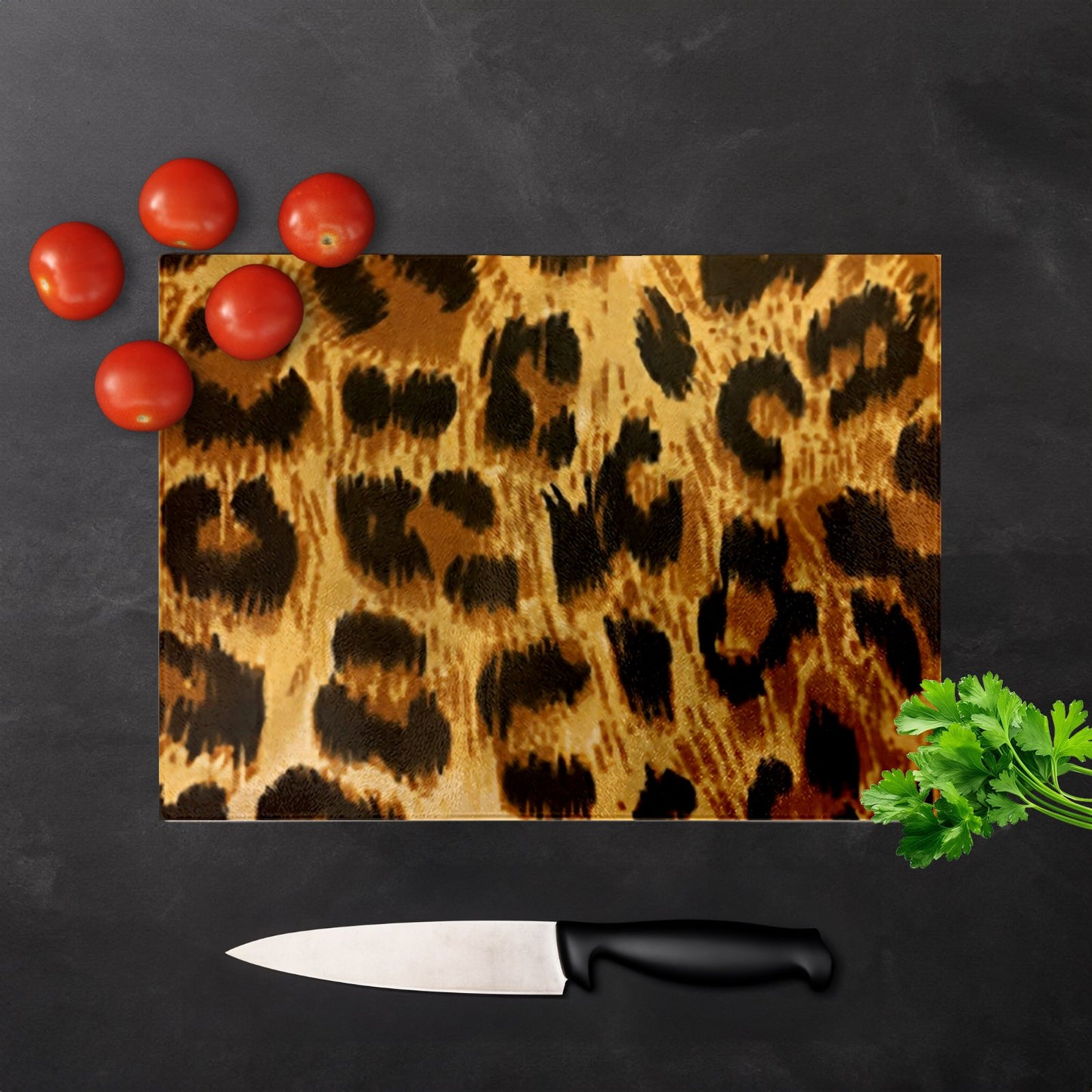 Wild Animal Pattern Glass Chopping Board