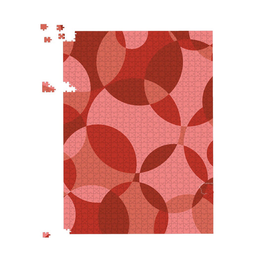 Red Circle Pattern Jigsaw Puzzle