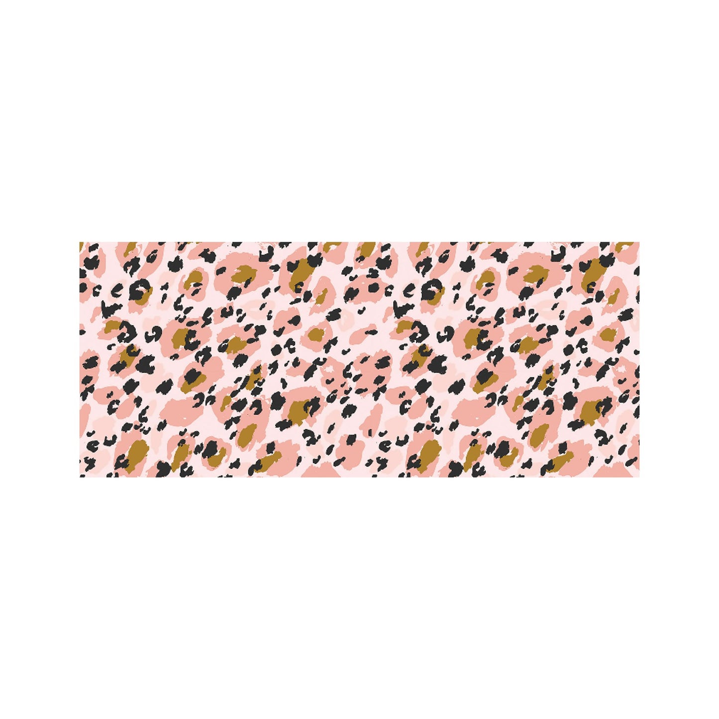 Hand Drawn Pink Leopard Print Glass Bathroom Splashback