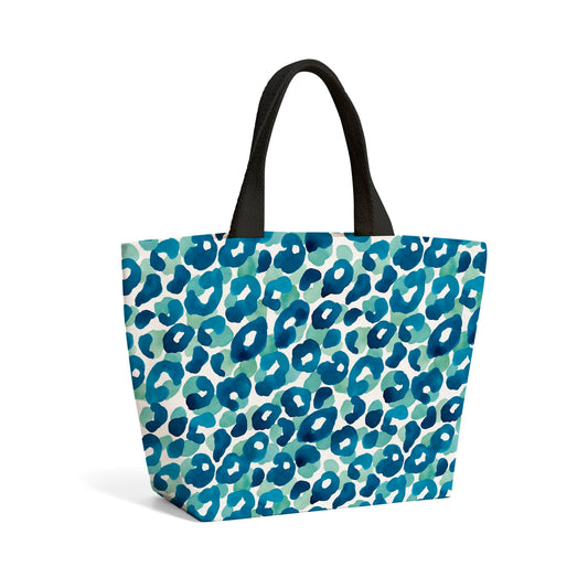 Watercolour Leopard Print Beach Shopper Tote Bag