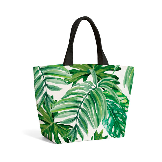 Exotic Rainforest Leaves Beach Shopper Tote Bag