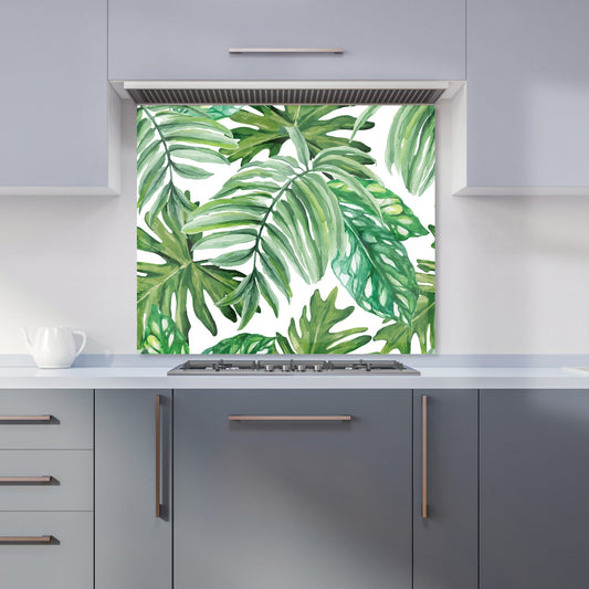 Exotic Rainforest Leaves Kitchen Splashback