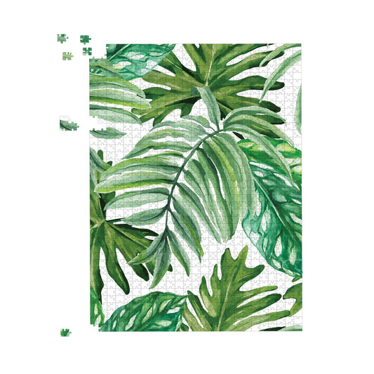 Exotic Rainforest Leaves Jigsaw Puzzle