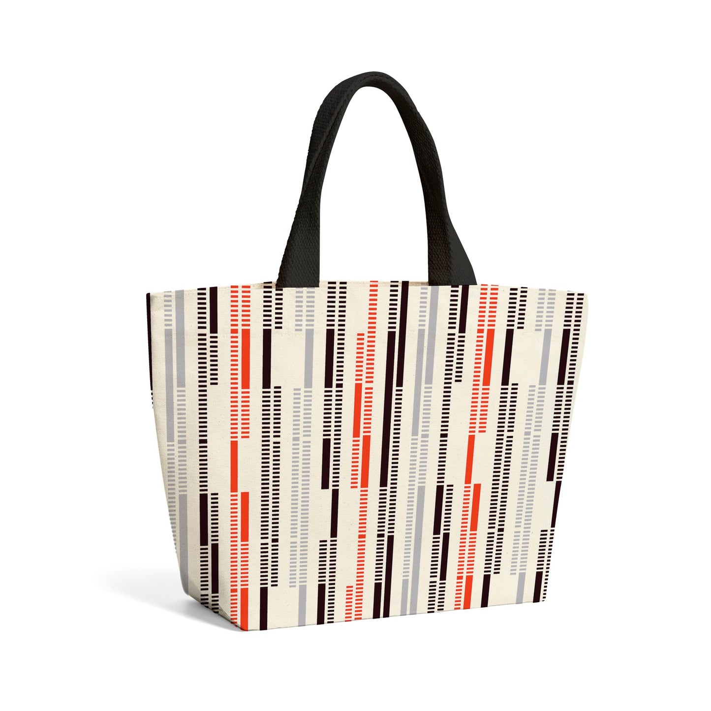 Dashed Stroke Pattern Beach Shopper Tote Bag