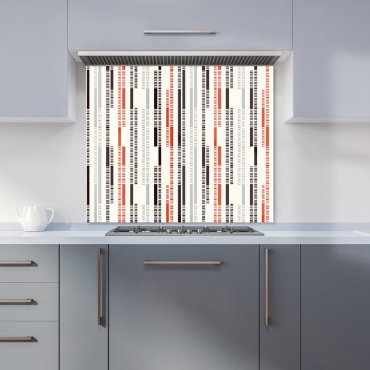 Dashed Stroke Pattern Kitchen Splashback