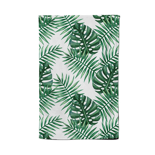 Watercolour Tropical Leaves Tea Towel