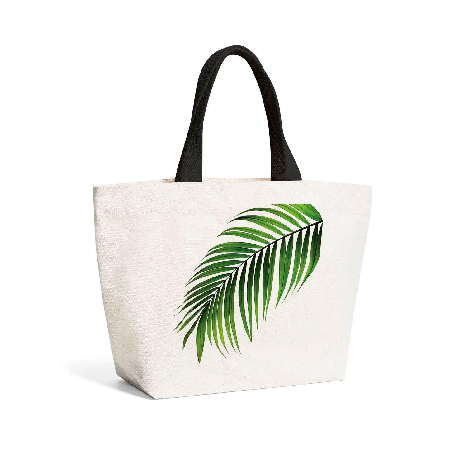 Single Palm Leaf Beach Shopper Tote Bag