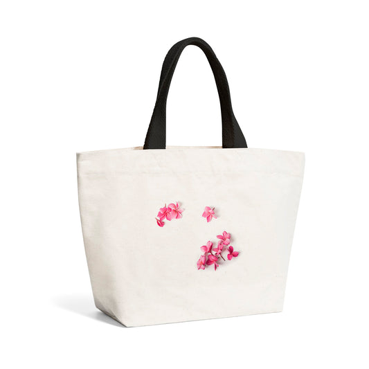 Pink Frangipani Flowers Beach Shopper Tote Bag