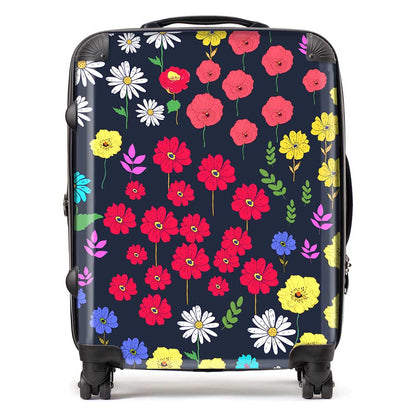 Multicoloured Flower Pattern Suitcase