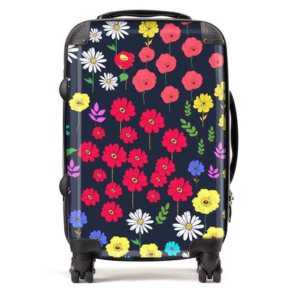 Multicoloured Flower Pattern Suitcase